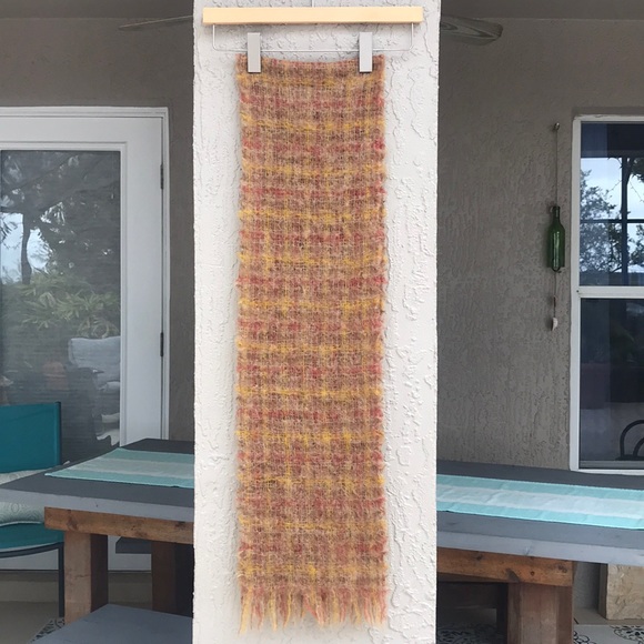 Heather-Glen Accessories - Vintage, Heather-Glen, Mohair Wool plaid scarf.
